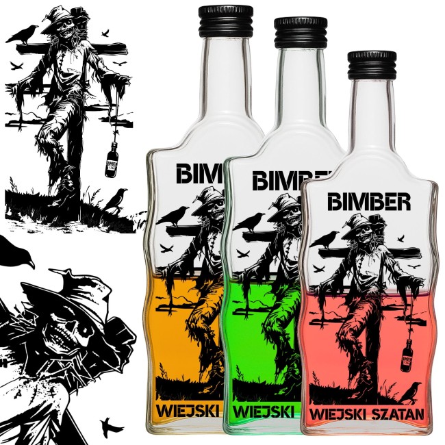 butelki-fala-500-ml-nadruk-wiejski-szatan-pomaranczowa-zielona-czerwona