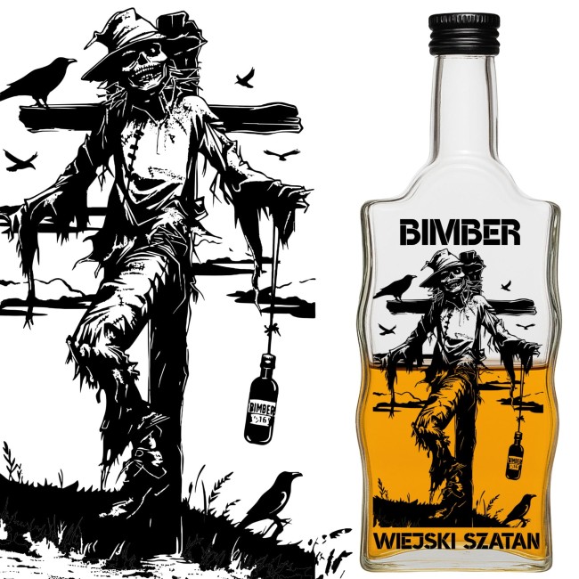 butelka-fala-500-ml-nadruk-wiejski-szatan-pomaranczowa