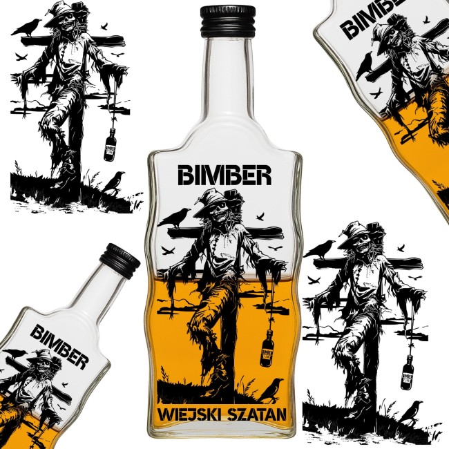 butelka-fala-500-ml-nadruk-wiejski-szatan-bezbarwna
