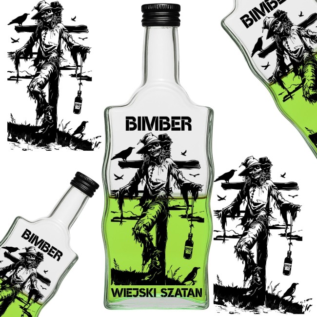 butelka-fala-500-ml-nadruk-wiejski-szatan-zielona