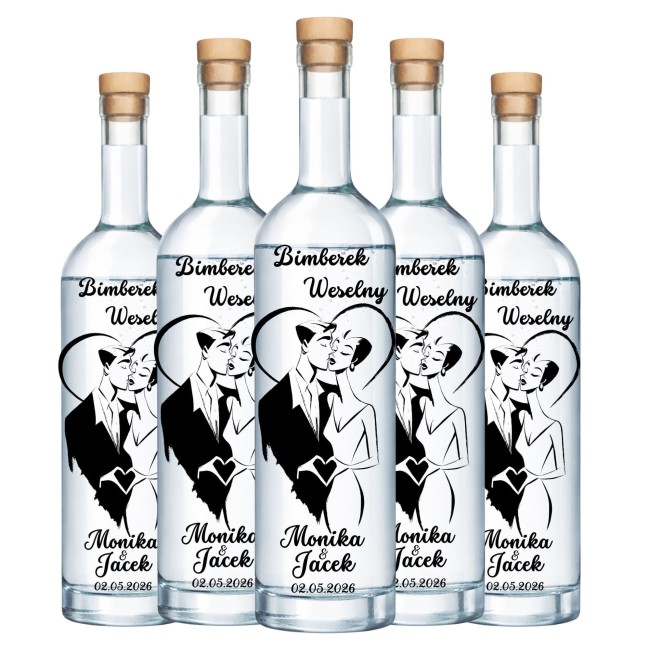 Butelka z nadrukiem weselnym,-dr bimber butelki szklane z nadrukiem,-butelki graweerowane,-butelk aszklana LILIA 750 ml (2).jpg