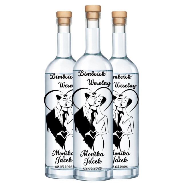 Butelka z nadrukiem weselnym,-dr bimber butelki szklane z nadrukiem,-butelki graweerowane,-butelk aszklana LILIA 750 ml (3).jpg
