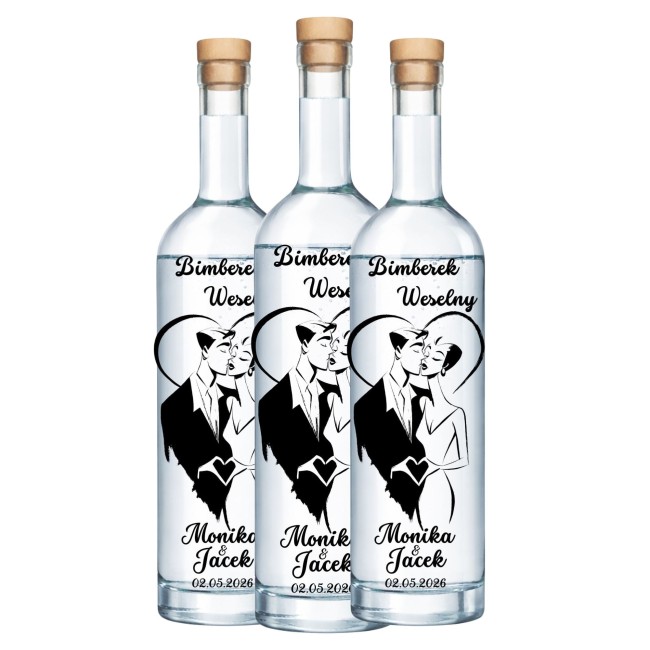 Butelka z nadrukiem weselnym,-dr bimber butelki szklane z nadrukiem,-butelki graweerowane,-butelk aszklana LILIA 750 ml (4).jpg