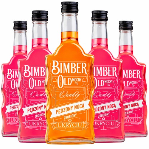 Butelka FALA 500 ml Bimber Old na wesele - 20 sztuk