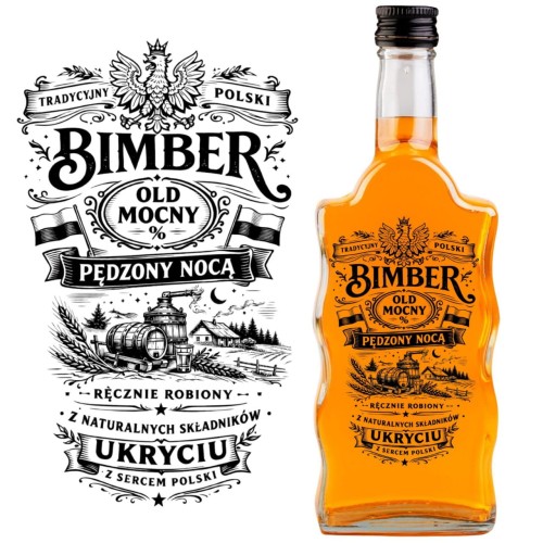 Szklane butelki na bimber i whisky
