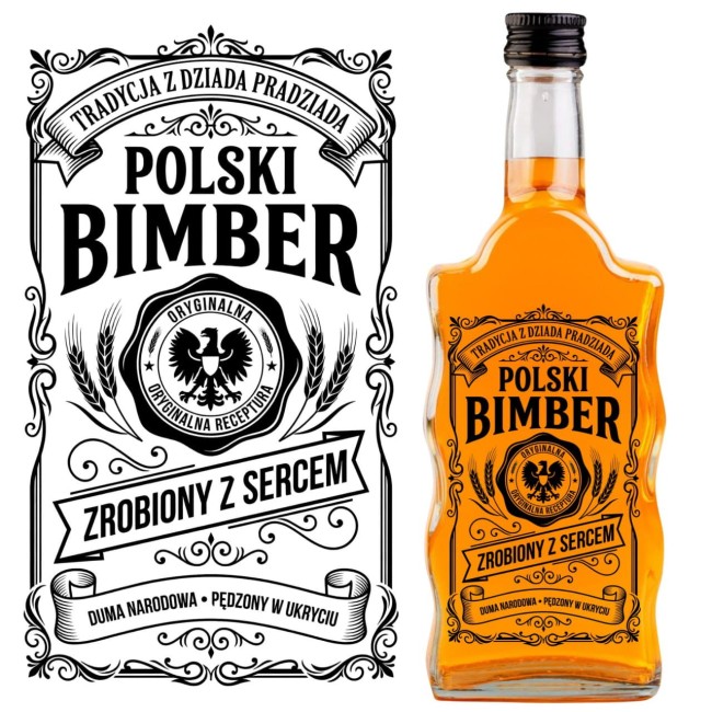 Bimber w falowanej butelce 500 ml