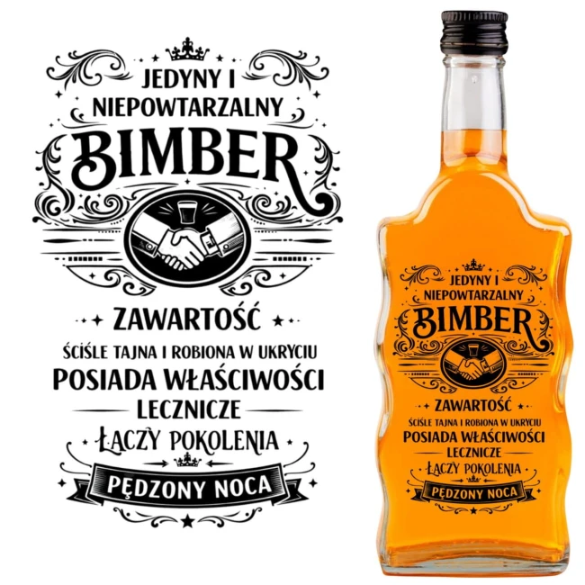 Zestaw 10 butelek 500 ml na bimber weselny