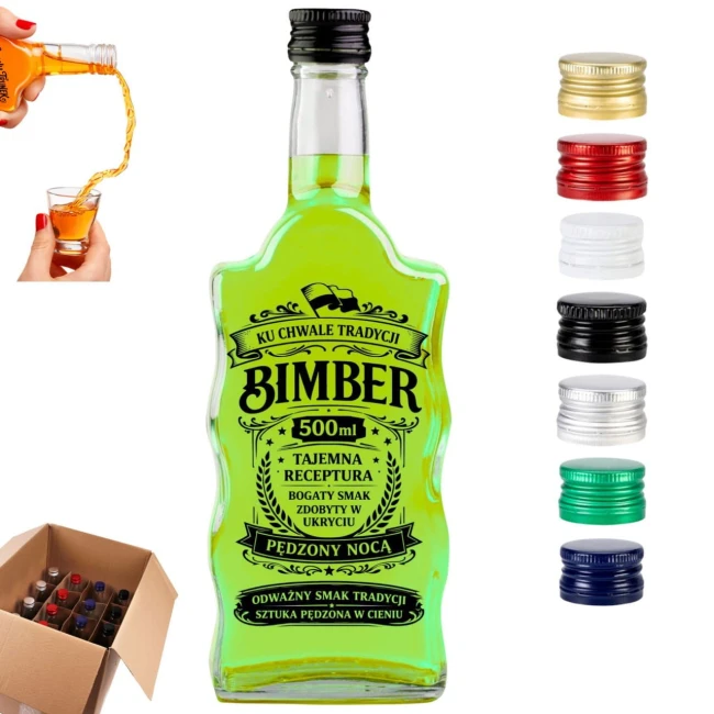 Butelka bimbrownicza z zamknięciem 500 ml