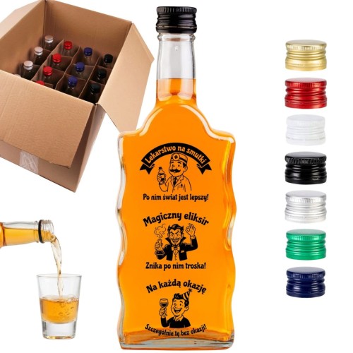Pusta butelka na alkohol przed napełnieniem