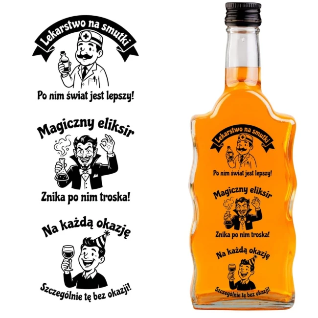 Śmieszna butelka 500 ml na prezent