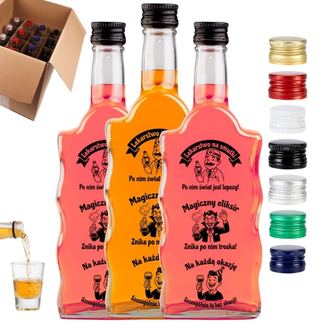 Butelka z nadrukiem 500 ml z profilu