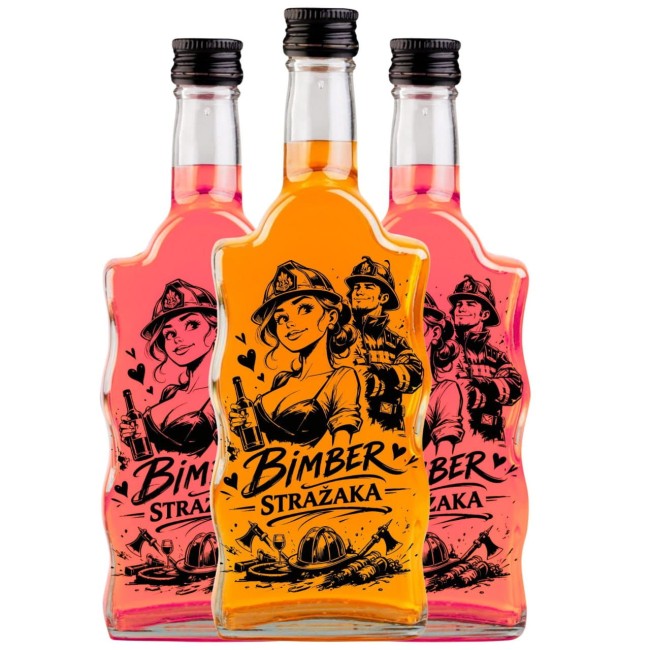 Nadruk Bimber Strażaka na szkle 500 ml