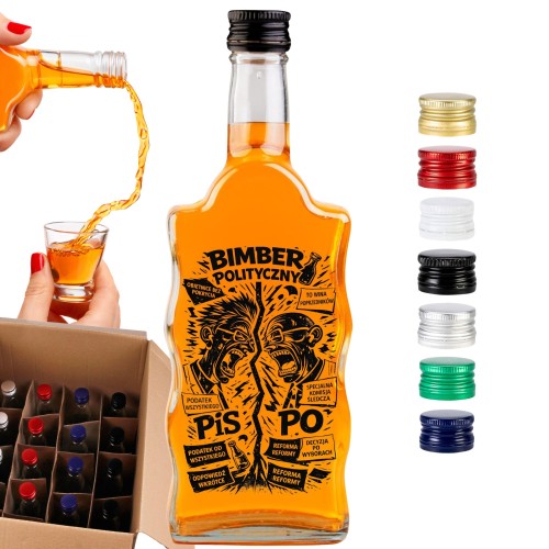 Trzydzieści butelek monopolowych 500 ml z nadrukiem