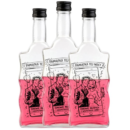 Dziesięć flaszek szklanych 500 ml na wesele