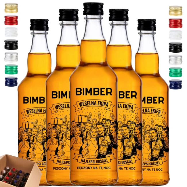 Szkło 500 ml WESELNA EKIPA w komplecie