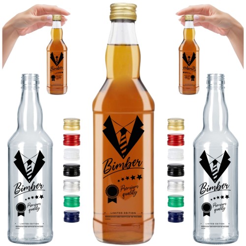 Butelki na wesele 500 ml gotowe na przyjęcie