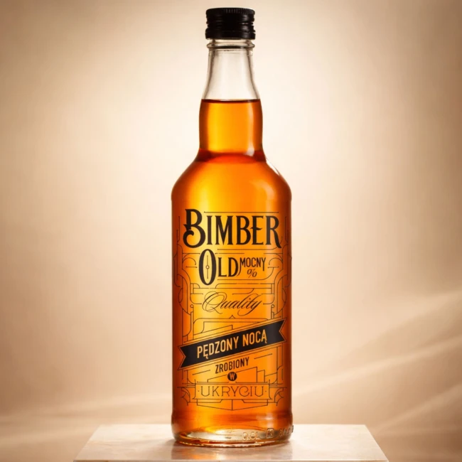 Butelka bimbrownicza 500 ml z nadrukiem