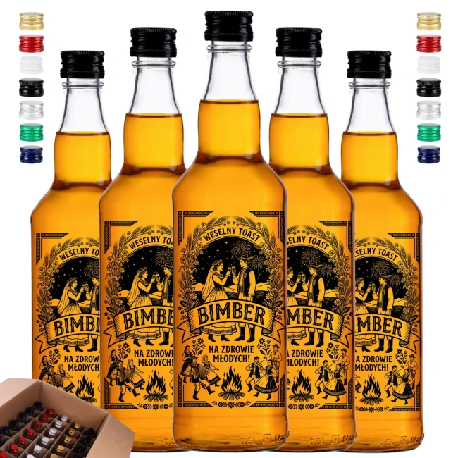 Zestaw butelek monopolowych 500 ml na przyjęcie