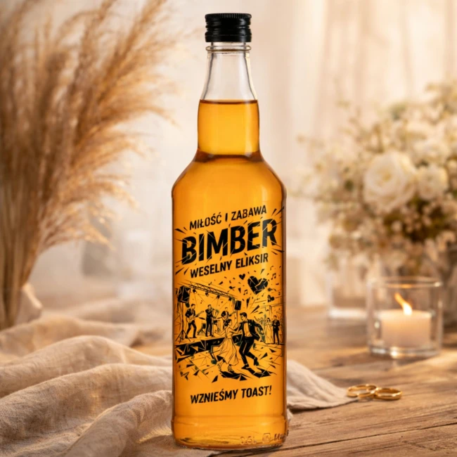 Elegancka butelka 500 ml z domową nalewką