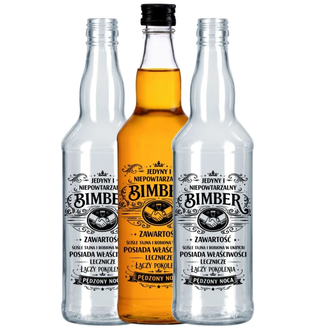 Szkło 500 ml na bimber gotowe do napełnienia