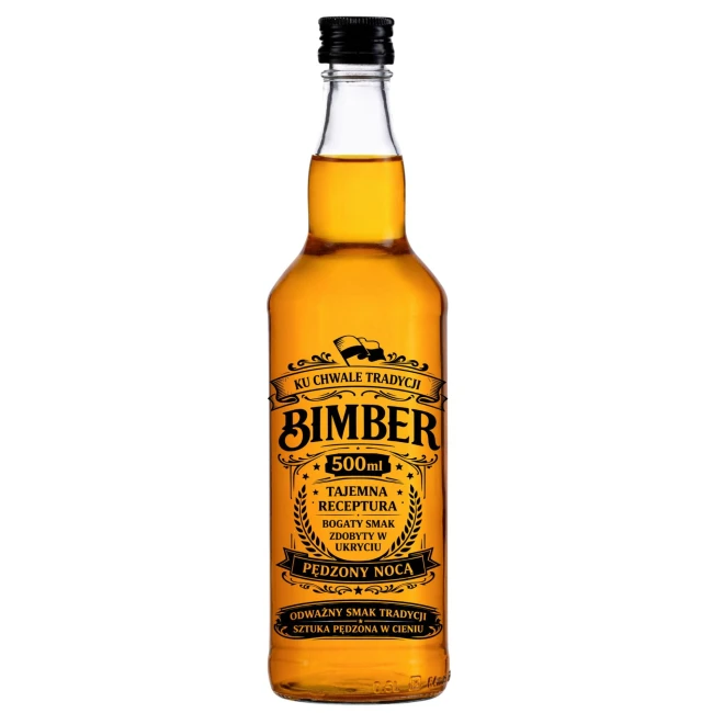 Szklana butelka 500 ml na domowy bimber