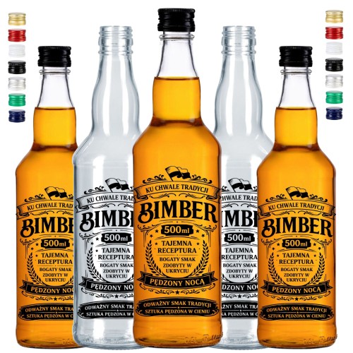 Butelki 500 ml na bimber i nalewki hurtem