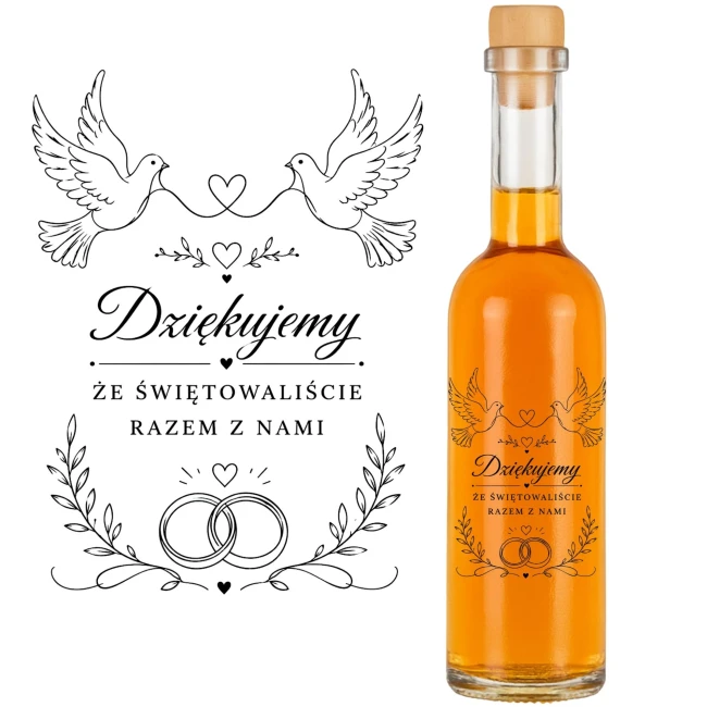 Szklana butelka 100 ml z zakrętką na nalewkę