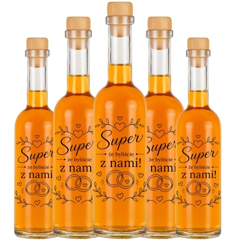 10x buteleczki 100 ml SUPER ŻE BYLIŚCIE na wesele