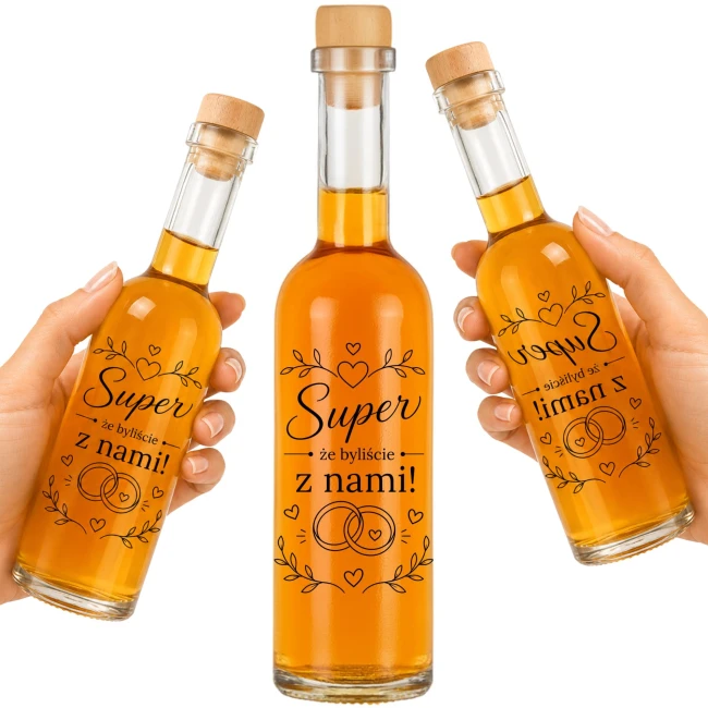 Buteleczki 100 ml z zakrętką na wesele