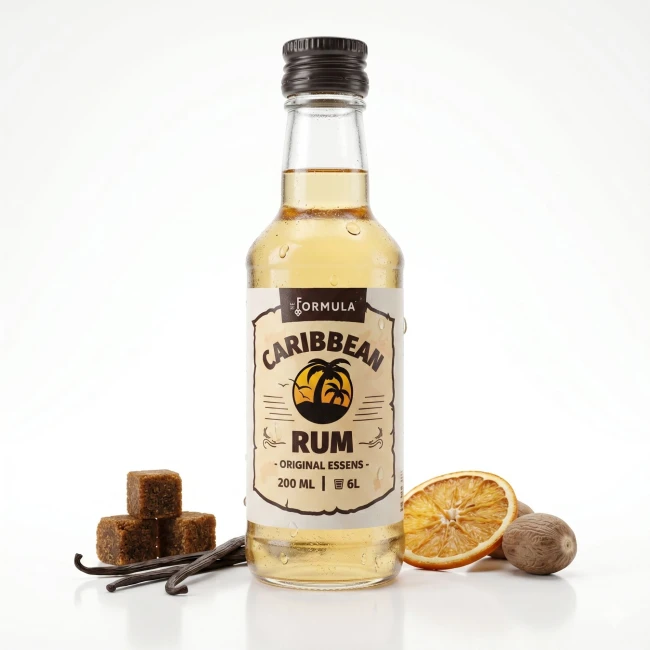 Butelka z zaprawką rumową na domowy alkohol