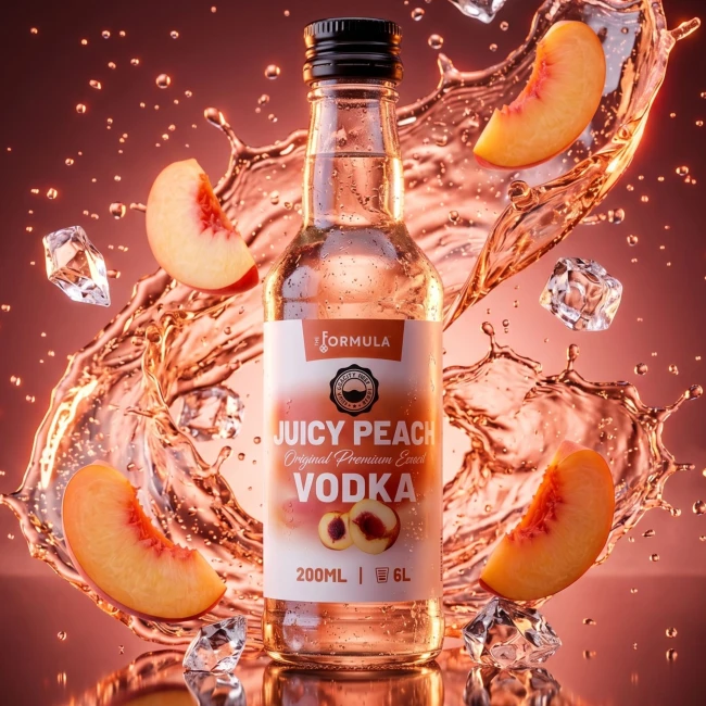 Butelka zaprawki 200 ml o smaku brzoskwiniowym