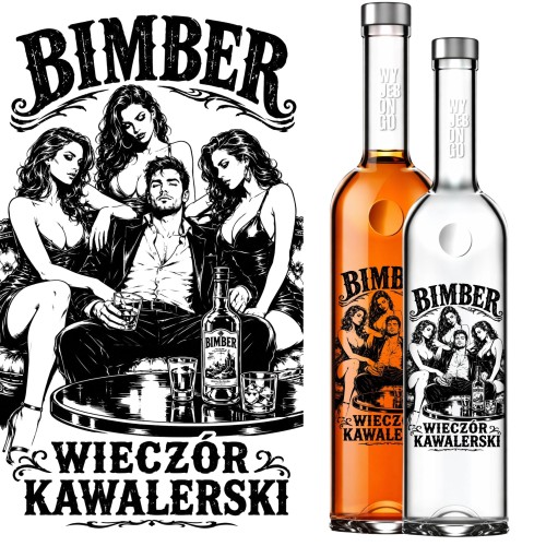 Butelka 500 ml FUTURA GPI z nadrukiem BIMBER na kawalerski