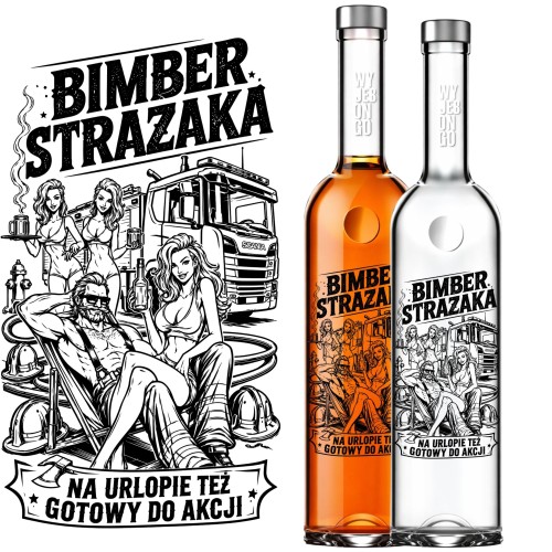 Butelka 500 ml FUTURA z nadrukiem OSP na nalewkę