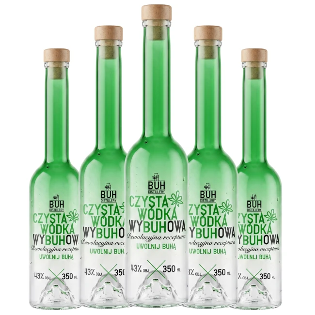Butelki na prezent 350 ml z nadrukiem - komplet 5 szt.