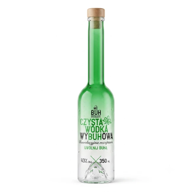 Butelka 350 ml BUH z nadrukiem CZYSTA WYBUHOWA