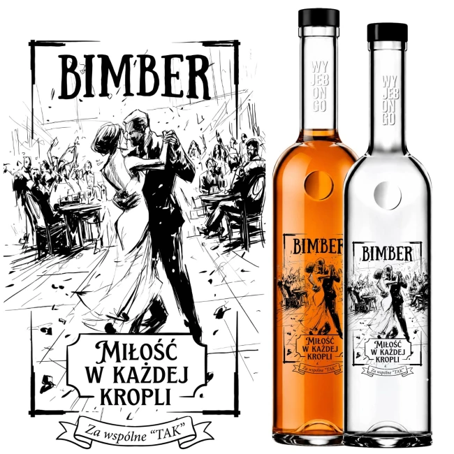 Nadruk Miłość w każdej kropli na butelce FUTURA GPI 500 ml