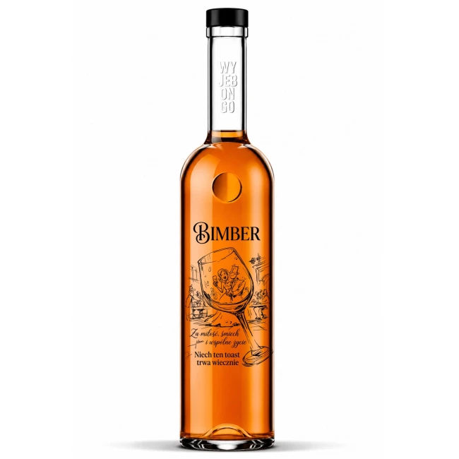 Butelka FUTURA 500 ml z parą młodą w kieliszku