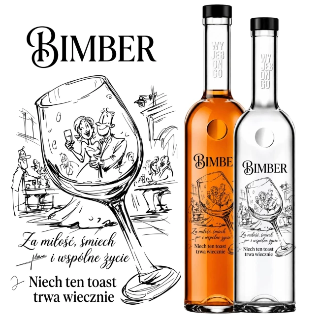 Butelki weselne FUTURA 500 ml – Niech ten toast trwa wiecznie