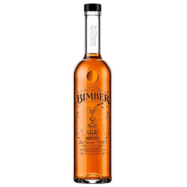 Pusta butelka szklana 500 ml FUTURA na wódkę weselną